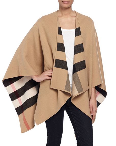 burberry charlotte check to solid wool cape camel|Burberry Charlotte Reversible Solid to Check Wool Cape.